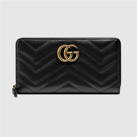 gucci zippy long wallet|gucci marmont zip around wallet.